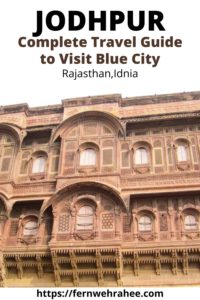 Complete Travel Guide to Visit Jodhpur in 2 days- all the detailed information on Places to visit in Jodhpur,sightseeing cost and Places to eat in Jodhpur in 2 days. #indiatravel #jodhpurtravel #placestovisitjodhpur #jodhpurguide