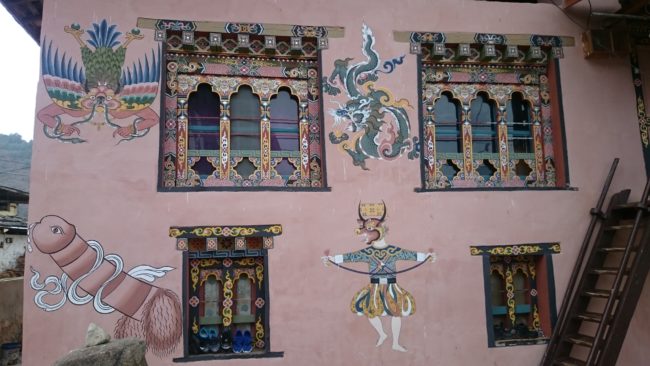 Lobesa Village Bhutan Penis Paintings
