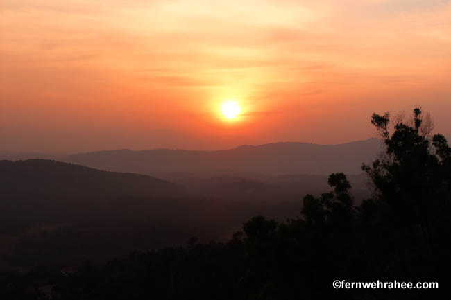 sunset from Raja's Seat- Coorg