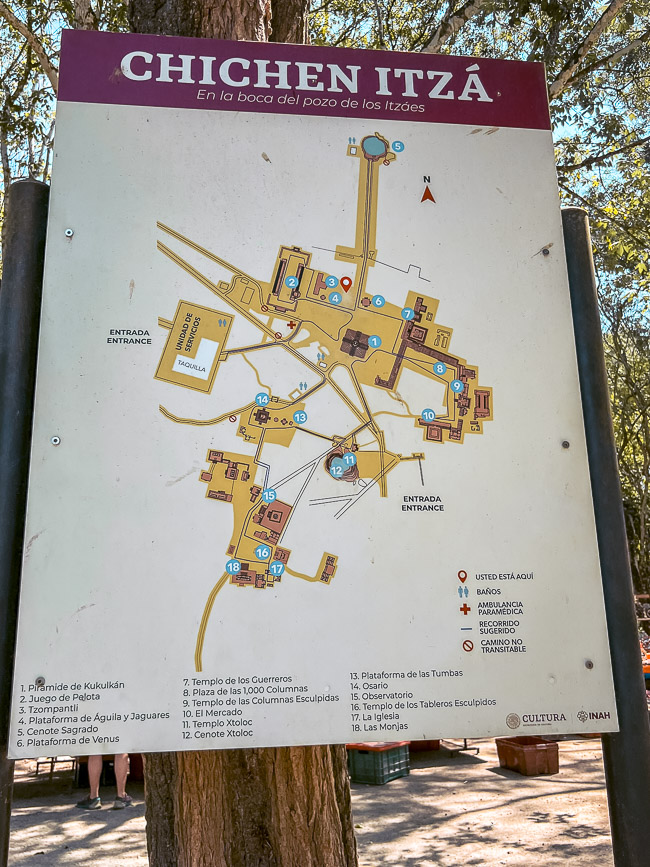Chichen Itza self guided Map