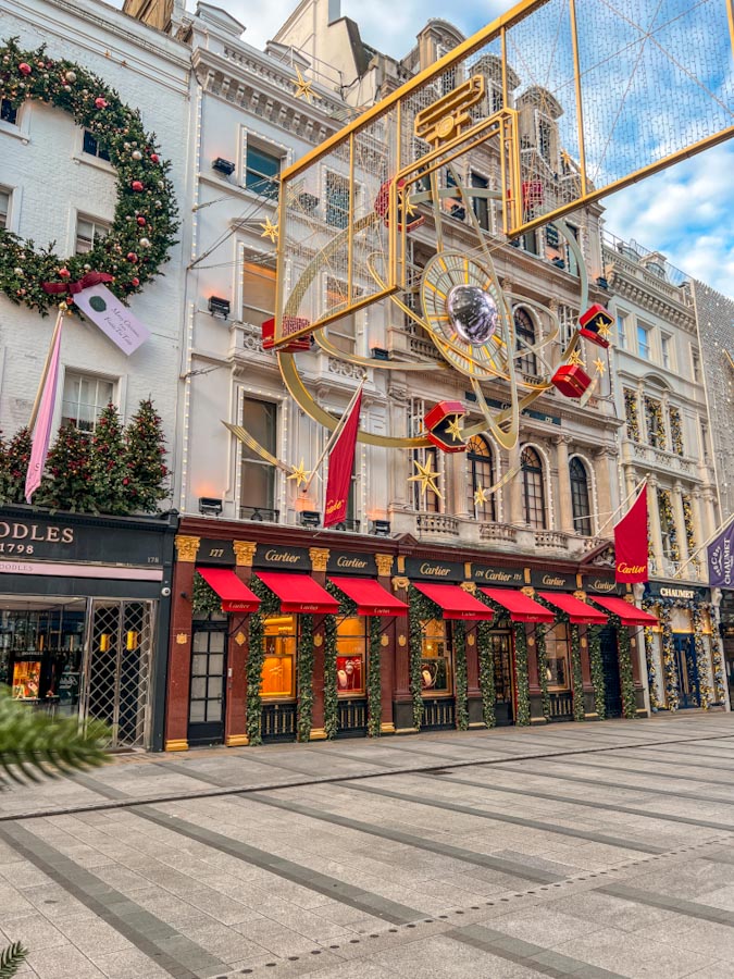 London Christmas Lights walking route